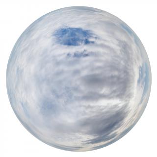 HDRi Skydome of Blue Clouded Sky 12K